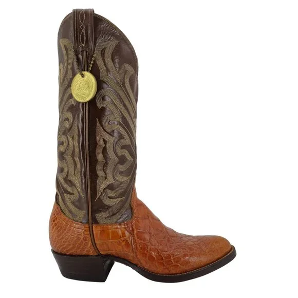 MINT Alligator El Rey Tony Lama 6.5B Honey Brown Cowboy Cowgirl Western Boots - Picture 9 of 16